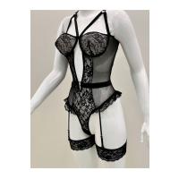 Afrodit Siyah Sexy Jartiyer Takım -1050