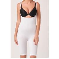 Beyaz Kadın Paçalı Boy Dikişsiz Korse - 751