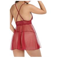 Bordo Tül Geclik -670