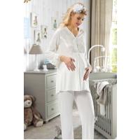 Ekru Hamile ( Lohusa ) Pijama Takımı - 1604