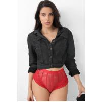 Kırmızı Kadın Çizgili Külot Veronica-K1009