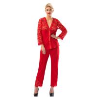 Kırmızı Penye Pijama Takımı - 1570