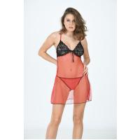 Kırmızı Tül Gecelik - 650