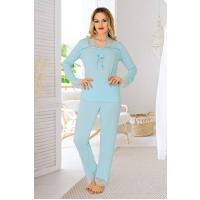 Mavi Penye Pijama Takımı - 1631