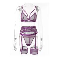 Mor Fantezi File Jartiyer Takım - 1040