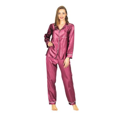 Mor Saten Pijama Takımı - 1613