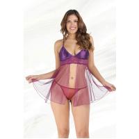 Mor Tül Gecelik - 672