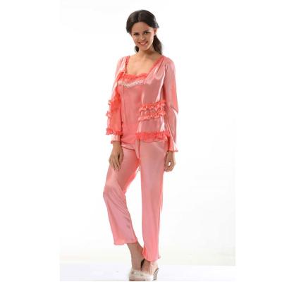 Nar Çiçeği Saten Pijama Takımı - 1413