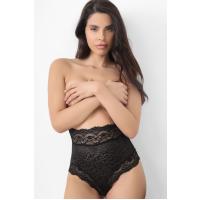 Siyah Dantelli Yüksek Bel Külot Venüs-K1013