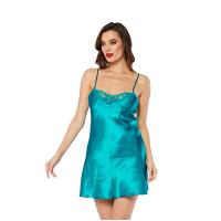 Yeşil Saten Gecelik - M-266