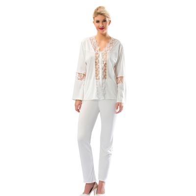 Ekru Penye Pijama Takımı - 1571